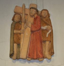 Jésus est chargé de sa croix