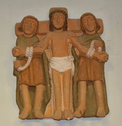 Jésus est cloué à la croix